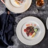 Simplism Milk White Tableware Ceramic Shallow Plate Dinner Plate