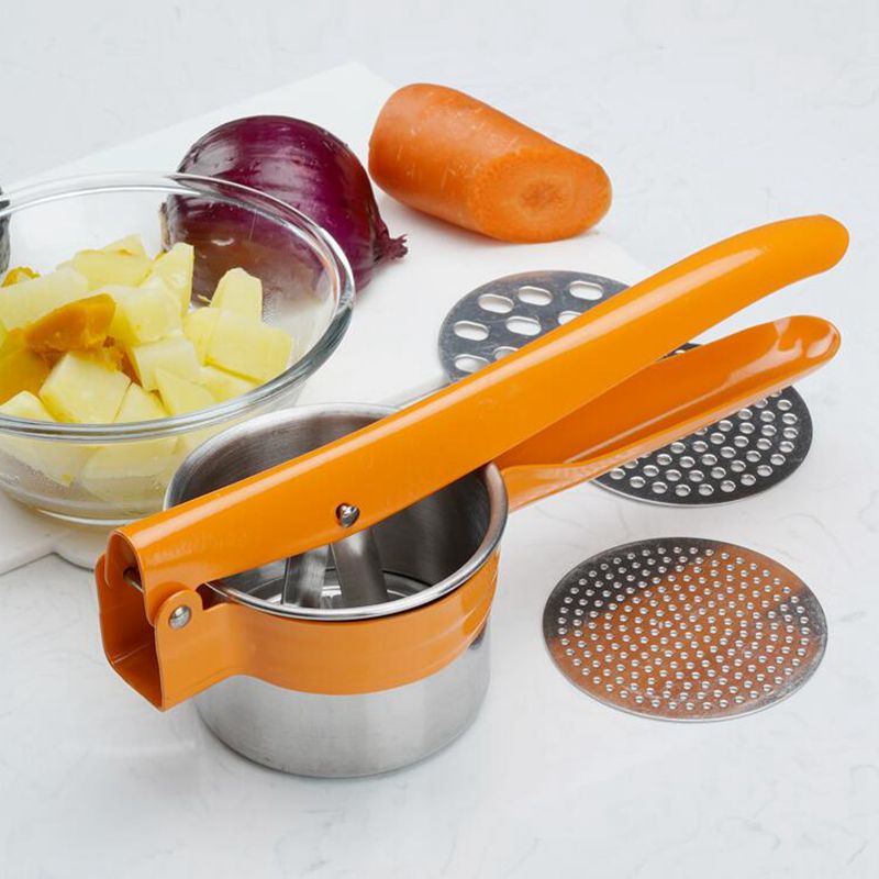 Stainless Steel Potato Press Fruit Juice Masher Kitchen Gadget