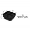 Silicone Ice Lattice: Large Spherical Ice Hockey Mold Silicone Ice Lattice: Large Spherical Ice Hockey Mold