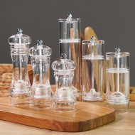 Transparent Acrylic Manual Pepper Grinder Condiment Bottle Transparent Acrylic Manual Pepper Grinder Condiment Bottle