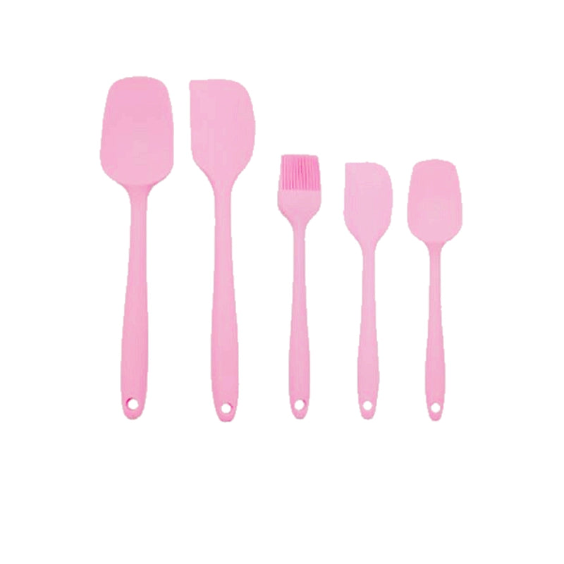 Versatile Set of 5 Silicone Baking Tools for Cake Cream, Spreading, and Mixing Versatile Set of 5 Silicone Baking Tools for Cake Cream, Spreading, and Mixing