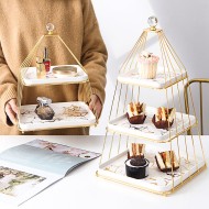 Restaurant Hotel Cake Dessert Table Set Ceramic Tray 1-3 Tiers Display Rack Restaurant Hotel Cake Dessert Table Set Ceramic Tray 1-3 Tiers Display Rack
