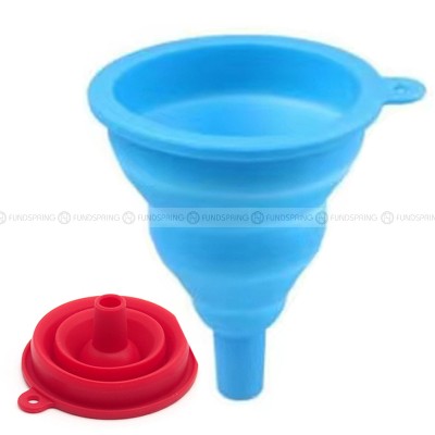 Silicone Funnel Set - Heat Resistant, Retractable, Food Grade, Set of 2 Random Color Silicone Funnel Set - Heat Resistant, Retractable, Food Grade, Set of 2 Random Color