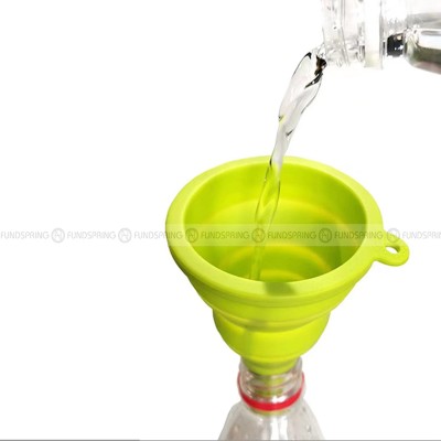 Silicone Funnel Set - Heat Resistant, Retractable, Food Grade, Set of 2 Random Color Silicone Funnel Set - Heat Resistant, Retractable, Food Grade, Set of 2 Random Color