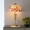 Ultra Size Solid Brass Stand Lamp Tiffany Table Lamp with Flower Decorated Shell Lamp Shade Ultra Size Solid Brass Stand Lamp Tiffany Table Lamp with Flower Decorated Shell Lamp Shade