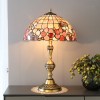 Ultra Size Solid Brass Stand Lamp Tiffany Table Lamp with Flower Decorated Shell Lamp Shade Ultra Size Solid Brass Stand Lamp Tiffany Table Lamp with Flower Decorated Shell Lamp Shade