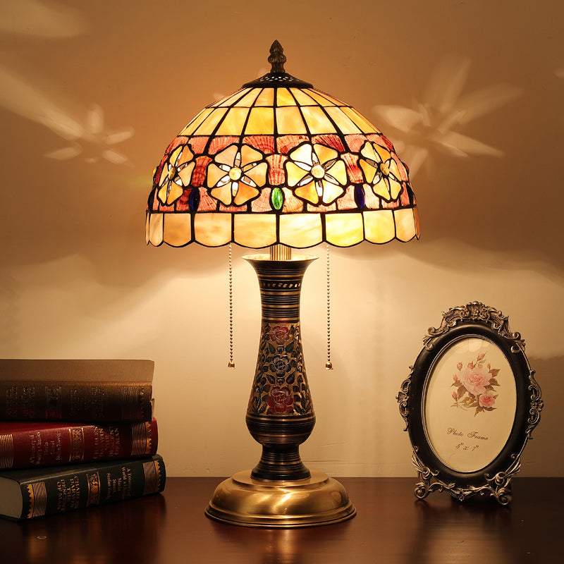 Tiffany Lamp Table Lamp Shell Flowers Lampshade Solid Brass Vase Base Tiffany Lamp Table Lamp Shell Flowers Lampshade Solid Brass Vase Base