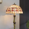 Tiffany Floor Lamp with Flower Shell Shade and Solid Brass Lamp Holder Tiffany Floor Lamp with Flower Shell Shade and Solid Brass Lamp Holder