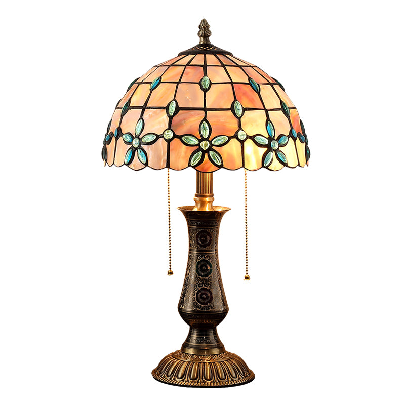 Tiffany Lamp Table Lamp Shell Flowers Lampshade Solid Brass Vase Base Tiffany Lamp Table Lamp Shell Flowers Lampshade Solid Brass Vase Base