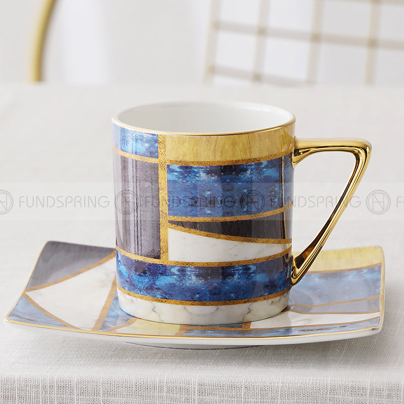 European Luxury Bone China Coffee Cup and Saucer Set - Exquisite Ceramic Tea Cup European Luxury Bone China Coffee Cup and Saucer Set - Exquisite Ceramic Tea Cup