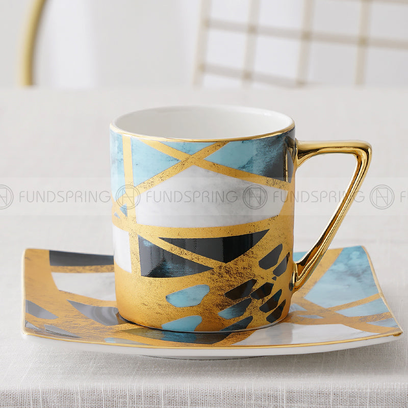 European Luxury Bone China Coffee Cup and Saucer Set - Exquisite Ceramic Tea Cup European Luxury Bone China Coffee Cup and Saucer Set - Exquisite Ceramic Tea Cup