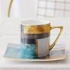 European Luxury Bone China Coffee Cup and Saucer Set - Exquisite Ceramic Tea Cup