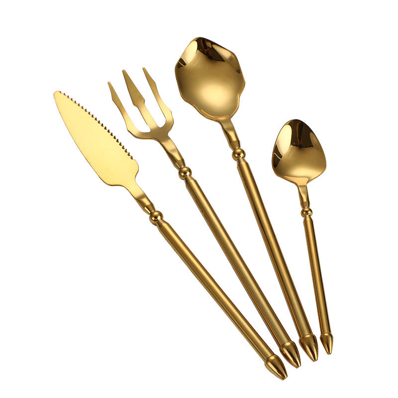 304 Stainless Steel Knife Fork Spoon Flatware Set Sea King Plated Cutlery Steak Fork Coffee Spoon 304 Stainless Steel Knife Fork Spoon Flatware Set Sea King Plated Cutlery Steak Fork Coffee Spoon