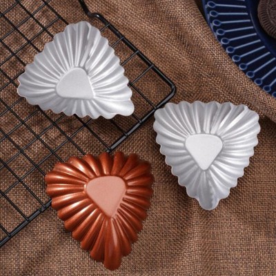 Triangular Portuguese Tart Mold Shell-shaped Egg Tart Cake Mold Set of 5 Triangular Portuguese Tart Mold Shell-shaped Egg Tart Cake Mold Set of 5