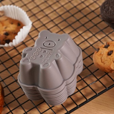 Food-grade Silicone Bear-shaped Baking Mold Muffin Cup non-stick Mold Food-grade Silicone Bear-shaped Baking Mold Muffin Cup non-stick Mold