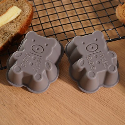 Food-grade Silicone Bear-shaped Baking Mold Muffin Cup non-stick Mold Food-grade Silicone Bear-shaped Baking Mold Muffin Cup non-stick Mold