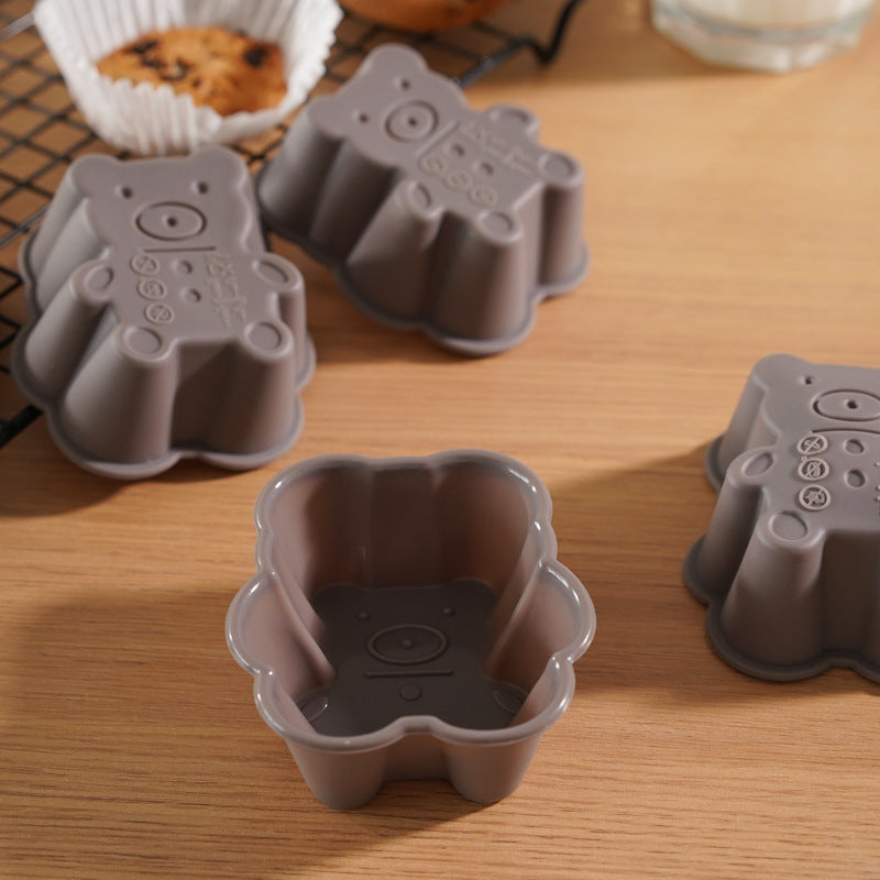 Food-grade Silicone Bear-shaped Baking Mold Muffin Cup non-stick Mold Food-grade Silicone Bear-shaped Baking Mold Muffin Cup non-stick Mold