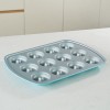 Blue Silver 12-Cup Cake and Donut Baking Mold Blue Silver 12-Cup Cake and Donut Baking Mold