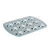 Blue Silver 12-Cup Cake and Donut Baking Mold Blue Silver 12-Cup Cake and Donut Baking Mold