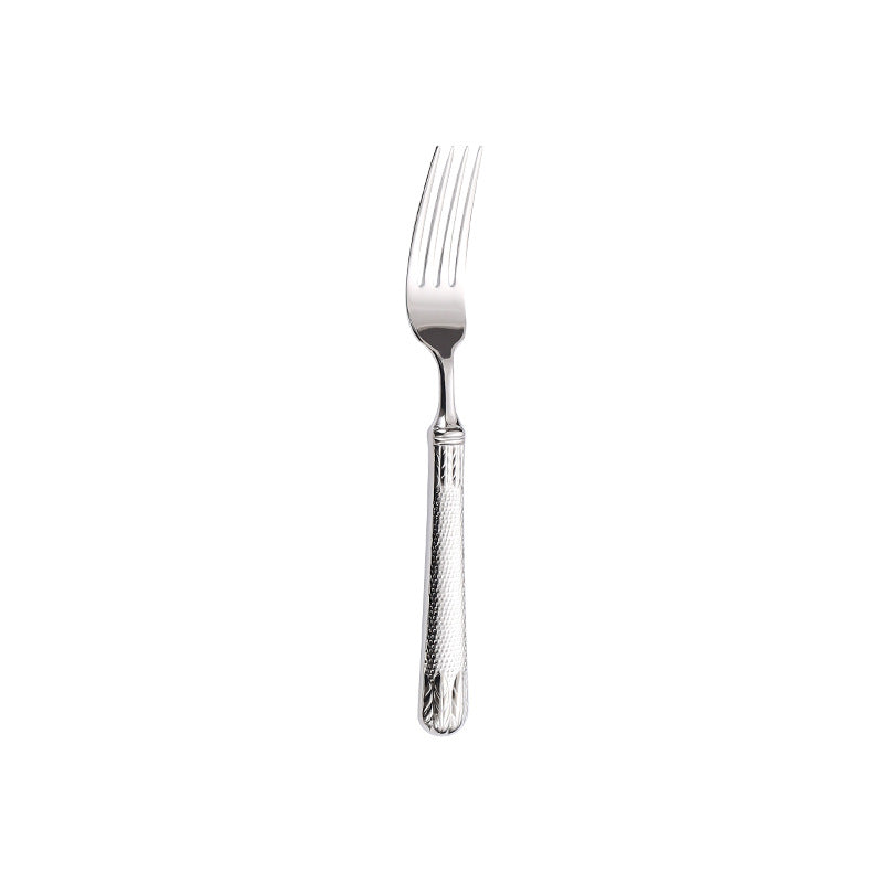 Cutlery Set of 4 With Hollow Handle, Wheat Engraving 304 Stainless Steel Fork, Knife, Spoon Cutlery Set of 4 With Hollow Handle, Wheat Engraving 304 Stainless Steel Fork, Knife, Spoon