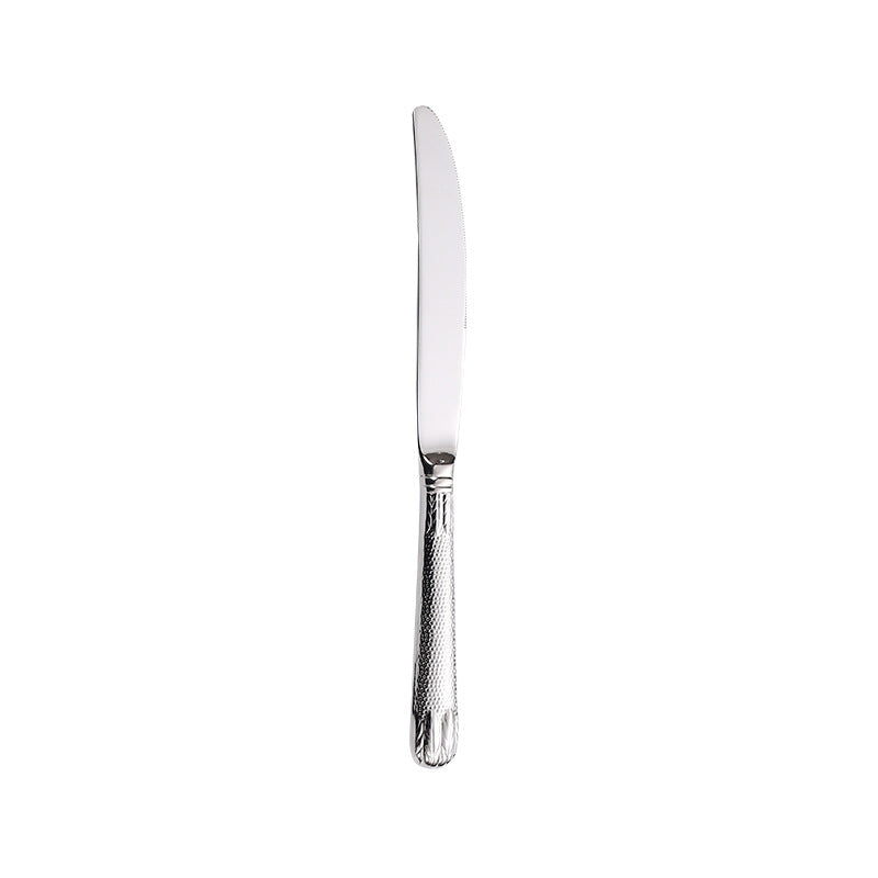 Cutlery Set of 4 With Hollow Handle, Wheat Engraving 304 Stainless Steel Fork, Knife, Spoon Cutlery Set of 4 With Hollow Handle, Wheat Engraving 304 Stainless Steel Fork, Knife, Spoon