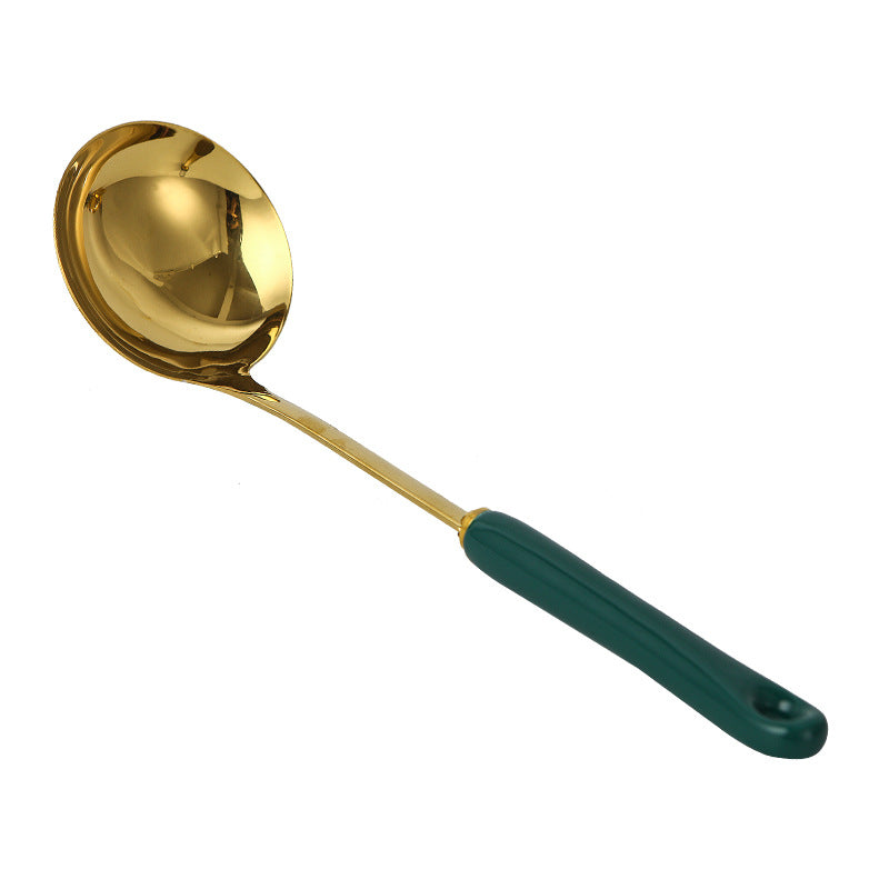 Kitchen Utensils Set with Ceramic Handled Spatula, Shovel, Spoon, and Rack Kitchen Utensils Set with Ceramic Handled Spatula, Shovel, Spoon, and Rack