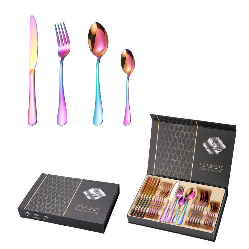 Stainless Steel Cutlery Set 24 Pcs Dinner and Steak Fork, Knife, Spoon Gift Packing Stainless Steel Cutlery Set 24 Pcs Dinner and Steak Fork, Knife, Spoon Gift Packing