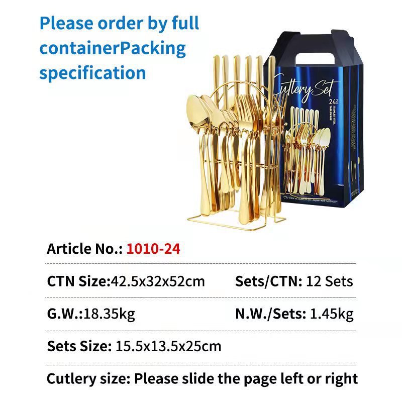 Stainless Steel Flatware 6 Sets 24 Pcs Fork, Spoon, Knife, Coffee Spoon, Set of 4 Cutlery Set With Storage Rack Stainless Steel Flatware 6 Sets 24 Pcs Fork, Spoon, Knife, Coffee Spoon, Set of 4 Cutlery Set With Storage Rack