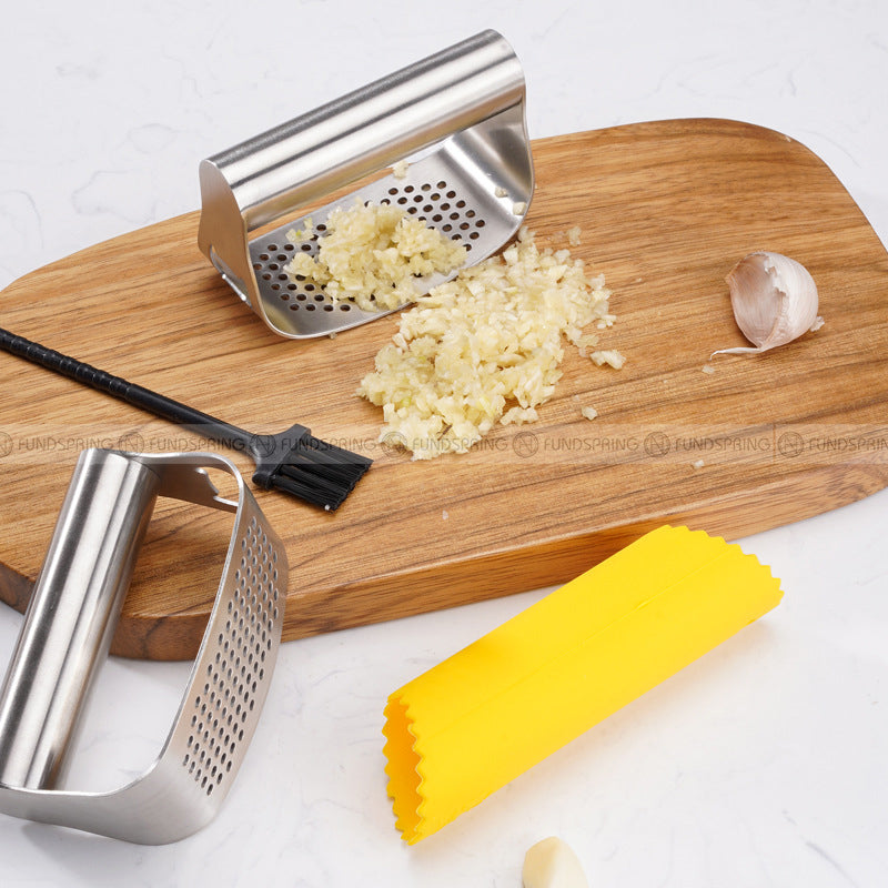 Stainless Steel Garlic Press Manual Garlic Masher with Bottle Opener Stainless Steel Garlic Press Manual Garlic Masher with Bottle Opener
