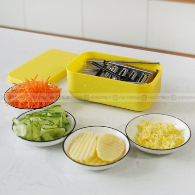 Stainless Steel Multifunctional Vegetable Cutter Grater Box 8 Pieces Stainless Steel Multifunctional Vegetable Cutter Grater Box 8 Pieces