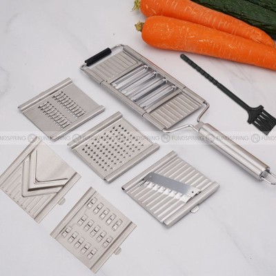 Stainless Steel Multifunctional Vegetable Cutter Grater 8 Pieces Stainless Steel Multifunctional Vegetable Cutter Grater 8 Pieces