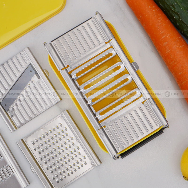 Stainless Steel Multifunctional Vegetable Cutter Grater Box 8 Pieces Stainless Steel Multifunctional Vegetable Cutter Grater Box 8 Pieces