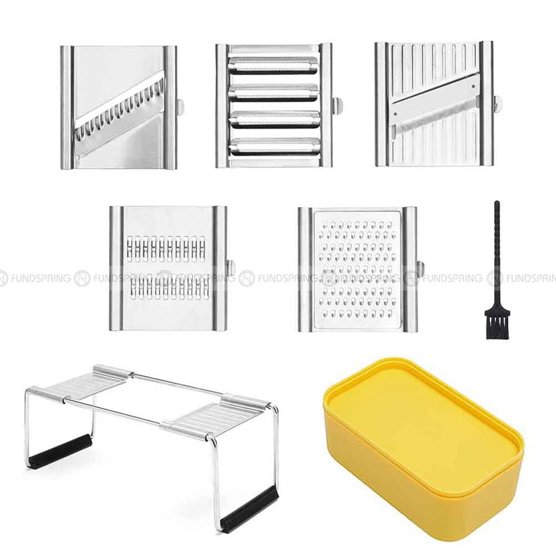 Stainless Steel Multifunctional Vegetable Cutter Grater Box 8 Pieces Stainless Steel Multifunctional Vegetable Cutter Grater Box 8 Pieces