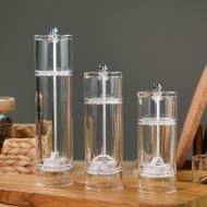 Transparent Acrylic Manual Pepper Grinder Condiment Bottle Transparent Acrylic Manual Pepper Grinder Condiment Bottle