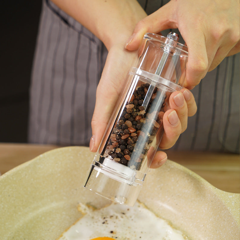 Transparent Acrylic Manual Pepper Grinder Condiment Bottle Transparent Acrylic Manual Pepper Grinder Condiment Bottle