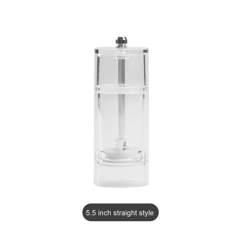 Transparent Acrylic Manual Pepper Grinder Condiment Bottle Transparent Acrylic Manual Pepper Grinder Condiment Bottle