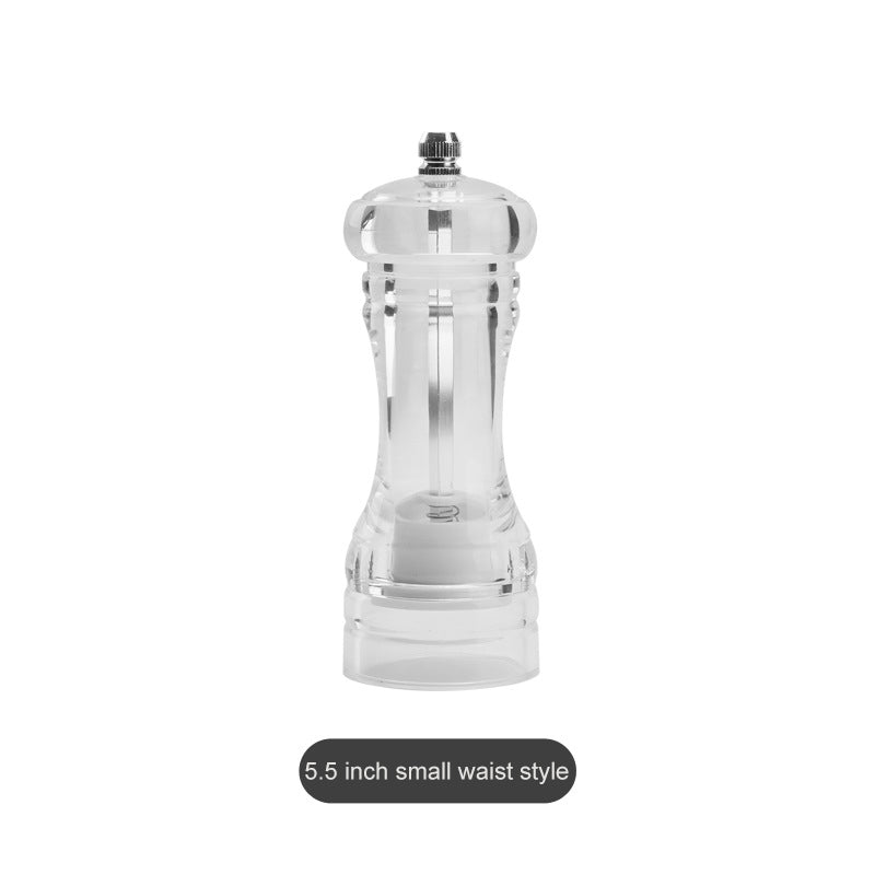 Transparent Acrylic Manual Pepper Grinder Condiment Bottle Transparent Acrylic Manual Pepper Grinder Condiment Bottle