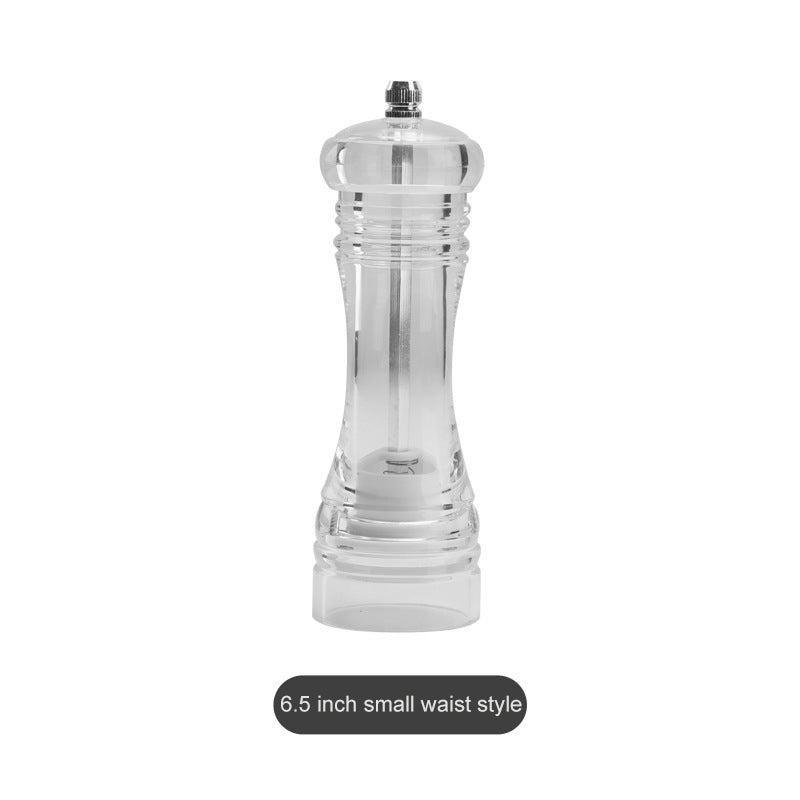 Transparent Acrylic Manual Pepper Grinder Condiment Bottle Transparent Acrylic Manual Pepper Grinder Condiment Bottle