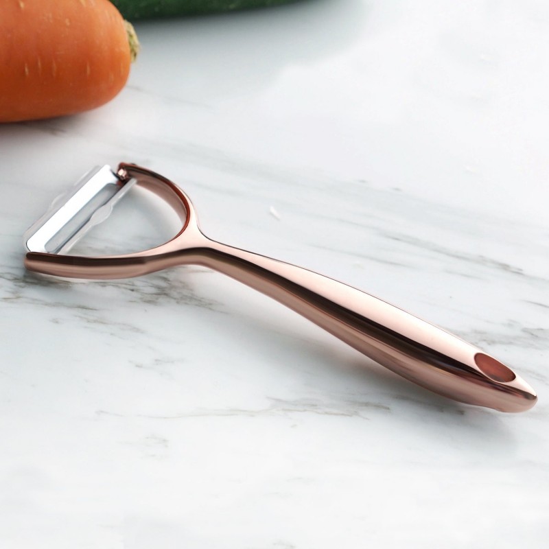 Zinc Alloy Rose Gold Peeler Multifunctional Peeling Paring Knife