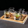 Transparent Glass Ware Set Heat Resistant Mugs With Colorful Handle Transparent Glass Ware Set Heat Resistant Mugs With Colorful Handle