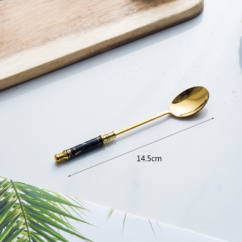 Marble Handle Flatware Set Stainless Steel Dinning Set Steak Fork, Spoon, Knife Marble Handle Flatware Set Stainless Steel Dinning Set Steak Fork, Spoon, Knife