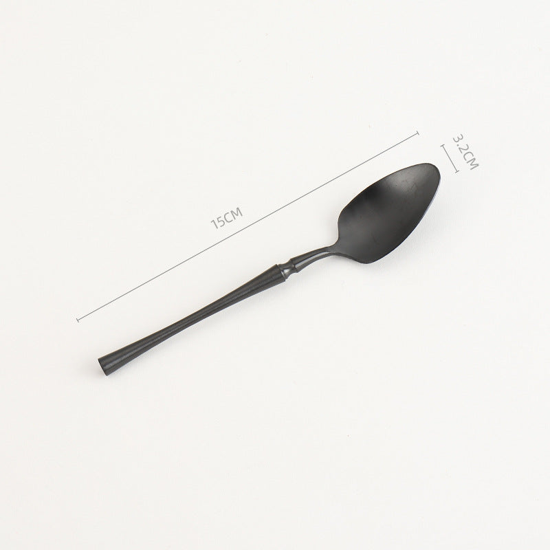 Matte 304 Stainless Steel Knife, Fork, Spoon Cutlery Set, High-quality Steak Flatware Set Matte 304 Stainless Steel Knife, Fork, Spoon Cutlery Set, High-quality Steak Flatware Set