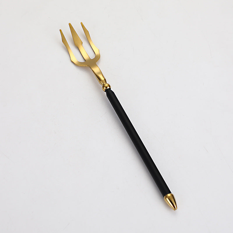 304 Stainless Steel Knife Fork Spoon Flatware Set Sea King Plated Cutlery Steak Fork Coffee Spoon 304 Stainless Steel Knife Fork Spoon Flatware Set Sea King Plated Cutlery Steak Fork Coffee Spoon