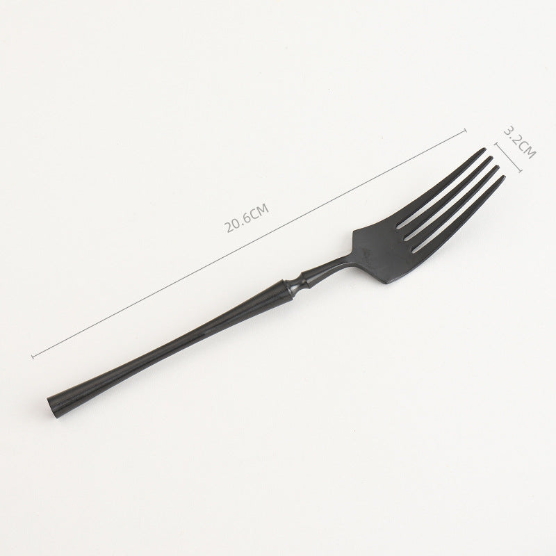 Matte 304 Stainless Steel Knife, Fork, Spoon Cutlery Set, High-quality Steak Flatware Set Matte 304 Stainless Steel Knife, Fork, Spoon Cutlery Set, High-quality Steak Flatware Set