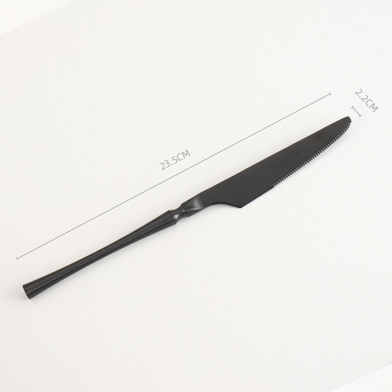 Matte 304 Stainless Steel Knife, Fork, Spoon Cutlery Set, High-quality Steak Flatware Set Matte 304 Stainless Steel Knife, Fork, Spoon Cutlery Set, High-quality Steak Flatware Set