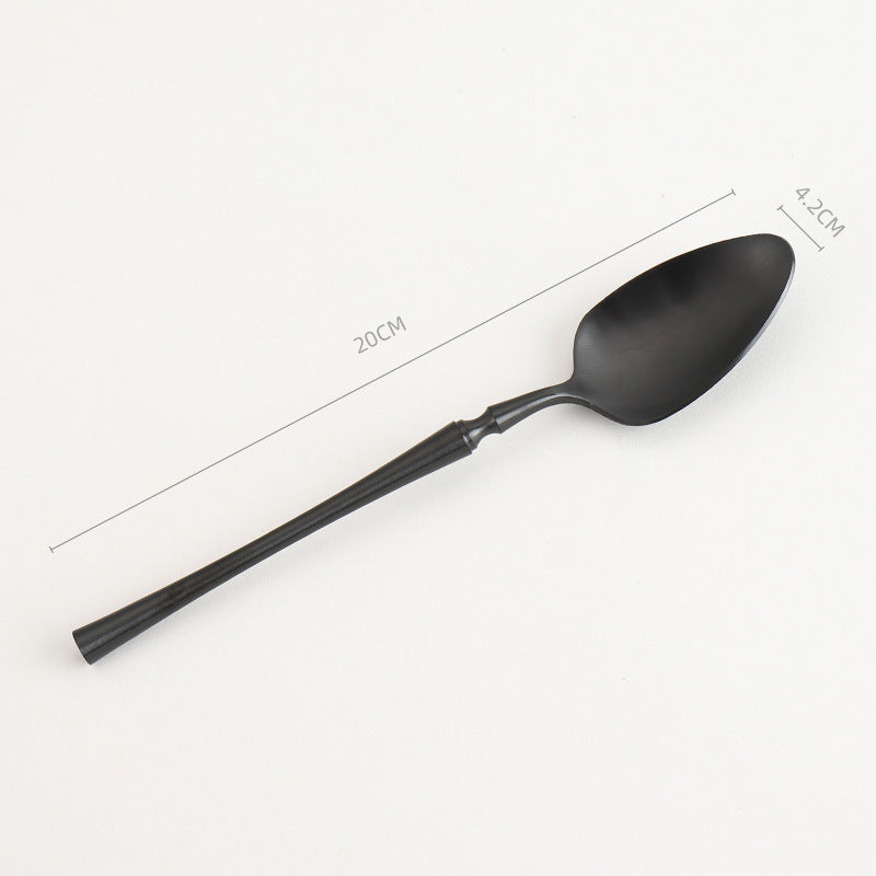 Matte 304 Stainless Steel Knife, Fork, Spoon Cutlery Set, High-quality Steak Flatware Set Matte 304 Stainless Steel Knife, Fork, Spoon Cutlery Set, High-quality Steak Flatware Set