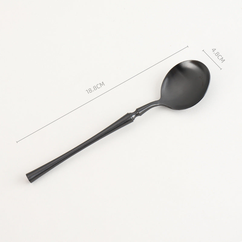 Matte 304 Stainless Steel Knife, Fork, Spoon Cutlery Set, High-quality Steak Flatware Set Matte 304 Stainless Steel Knife, Fork, Spoon Cutlery Set, High-quality Steak Flatware Set