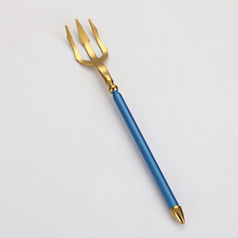 304 Stainless Steel Knife Fork Spoon Flatware Set Sea King Plated Cutlery Steak Fork Coffee Spoon 304 Stainless Steel Knife Fork Spoon Flatware Set Sea King Plated Cutlery Steak Fork Coffee Spoon