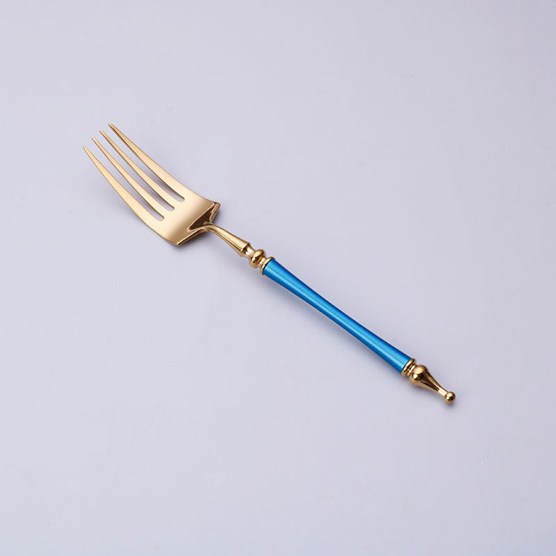 304 Stainless Steel Cutlery Set Steak Fork, Knife, Spoon, Ceramic column handle Retro Euro Design Flatware 304 Stainless Steel Cutlery Set Steak Fork, Knife, Spoon, Ceramic column handle Retro Euro Design Flatware