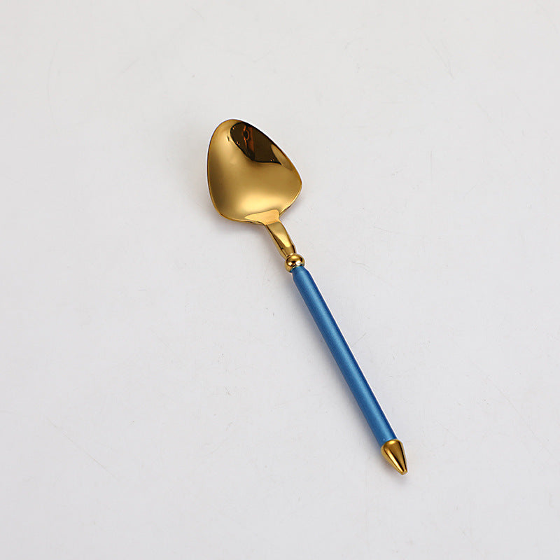 304 Stainless Steel Knife Fork Spoon Flatware Set Sea King Plated Cutlery Steak Fork Coffee Spoon 304 Stainless Steel Knife Fork Spoon Flatware Set Sea King Plated Cutlery Steak Fork Coffee Spoon